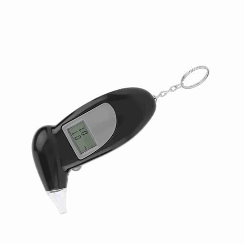 Mingzhe Digital Alkoholtestare, Portabel Andningsanalysator med Nyckelring, LCD-skärm och Ljudsignal, Lätt Att Använda, Lätt, Kompakt Design, Förhindrar Rattfylleri, (Levereras med 50