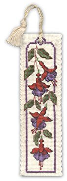 Fuchsias Bookmark Cross Stitch Kit