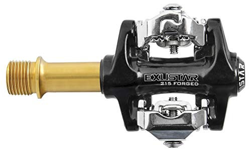 Exustar E-PM215TI Klickpedal, schwarz/Gold