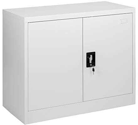 MMT Furniture Designs Ltd Büroschrank aus Stahl, FC-A9WGrau, Grau, 900 mm hoch