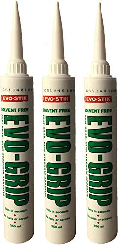 Evo-stik EVO-Grip Fast Grab Adhesive Solvent Free 3 x 350ml Tubes