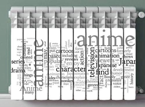 Termosifone Anime Words Rivestimento Adesivo Laminato Stickers Termosifone Wrapping Interior Design