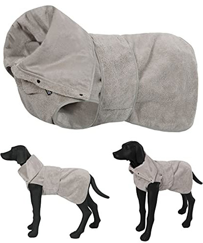 elropet Hundebademantel für kleine/mittlere/große Hunde XS - XL Bademantel BEIGE Microfaser SCHNELL TROCKNEND (XS)