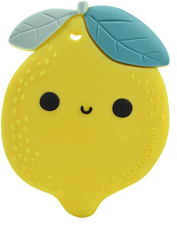 Silicone Teether – Food-Grade, BPA-Free Teething Relief Toy for Babies – Safe, Durable & Easy-to-Hold Infant Teether – Textured Sensory Toy for Soothing Sore Gums - Lemon