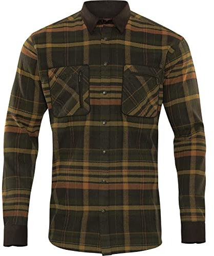 Härkila | Pajala Hemd | Professionelle Jagd Kleidung & Jagd Zubehör für Herren & Damen | Skandinavische Qualität Made to Last | Green/Brown, L