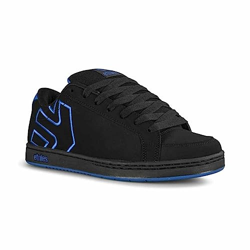 Etnies Kingpin 2 – Scarpe da Skate da Uomo in Nabuk Sintetico, Ammortizzazione in Eva, Suola in Gomma - Black/Black/Royal - 42.5