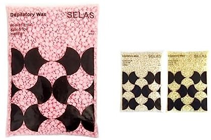 SELAS Wachsperlen Hagebutte 800g – Hard Wax Beans & Warmwachs Perlen für Haarentfernung | Heißwachs für Gesicht & Körper | Geeignet für empfindliche Haut, Wachserhitzer, Wax Warmer & Wachsgerät