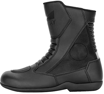 FAST WAY FTS-1 WP Motorradschuhe, CE Zertifiziert, Wasserdichte Motorradstiefel, Atmungsaktive Motorradschuhe, Schalthebelverstärkung & Fersenreflektor, Reißverschluss mit Klettabdeckung, Größe 40