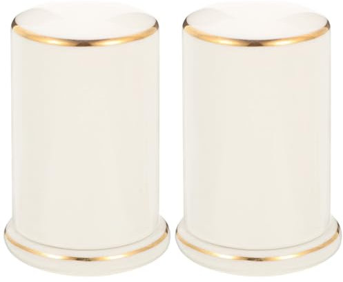 Cabilock 2 Keramik-Zahnstocher-Box Desktop-Ständer Behälter Mit Deckel Desktop-Zubehör Wiederverwendbare Zahnstocher-Box Zahnstocher-Halter Box Tischplatte Zahnstocher-Halter Keramik Weiß