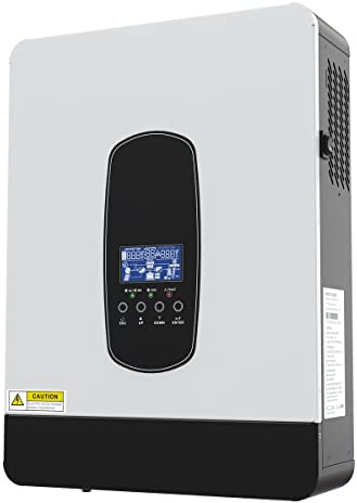 SOGTICPS 3200W Solar-Hybrid-Wechselrichter DC24V zu AC230V,DC55-450V Eingang,geeignet für 24V Batterie,netzunabhängiger Reiner Sinus-Wechselrichter mit 80A MPPT Solar-Ladegerät+AC-Ladegerät