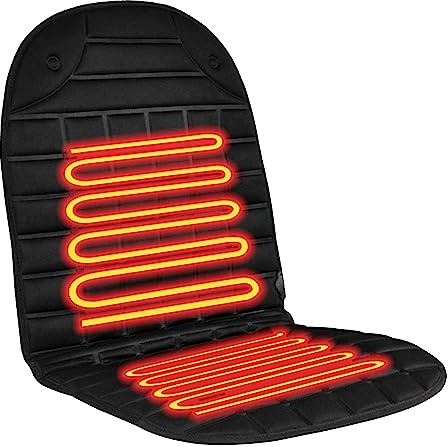 Usoway Heated Seat Covers, 2 Temperatures Settings Heated Seat Cushion Durable Black