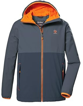 killtec Jungen Funktionsjacke ist wasserdicht/Outdoorjacke mit Kapuze KOS 276 BYS JCKT, blaugrau, 152, 41463-000