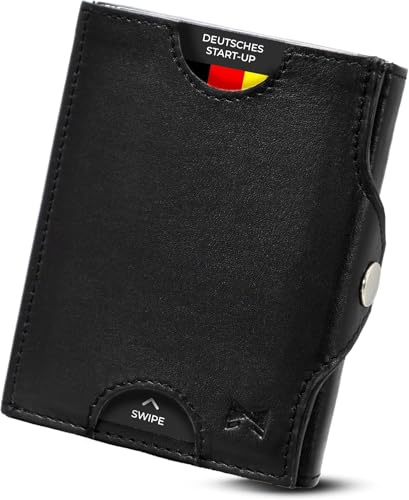 Gentlemen's® Slim Wallet - Wallets for Men mit Münzfach und RFID Schutz - Slim Wallet Münzfach mit Geldbörsen & Ausweishülle als Kartenetui - Cardholder Herren - Elegantes Smart Wallet