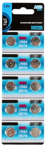 Kelisdi AG13 LR44 1.55V Batterie alcaline a bottone confezione da 10/20 batterie di ricambio compatibili per vari gadget e accessori