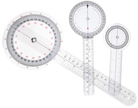 EXCEART 3 Pezzi Goniometri Medici Strumento Misurazione Angolare Portatile Righello per Chiari e Precisi per Professionisti Sanitari e Studenti