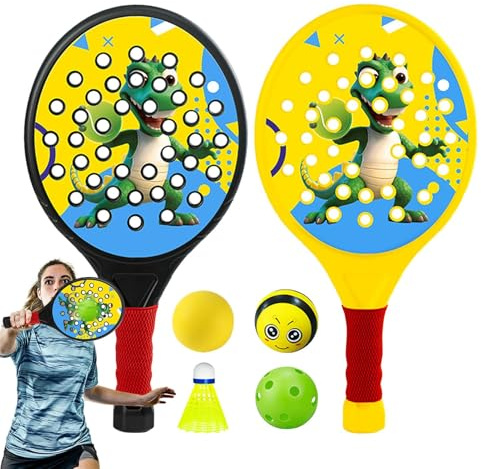 Racchette | Set di racchette con 4 palline, sportivi leggeri per principianti e bambini attività all'aria aperta