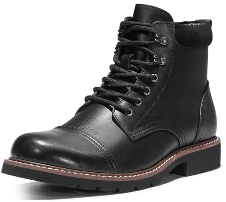 TruVeld Mens Boots Casual Ankle Boots Casual Zipper Boots for Men Mens Zip Boots With Side Zipper Botas Para Hombre, Black, 12