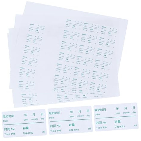 AUTSUPPL 100pcs Breast Milk Storage Date Labels Milk Sticker for Food Preservation Strong Adhesive Practical Inventory Markers for Freezer and Containers