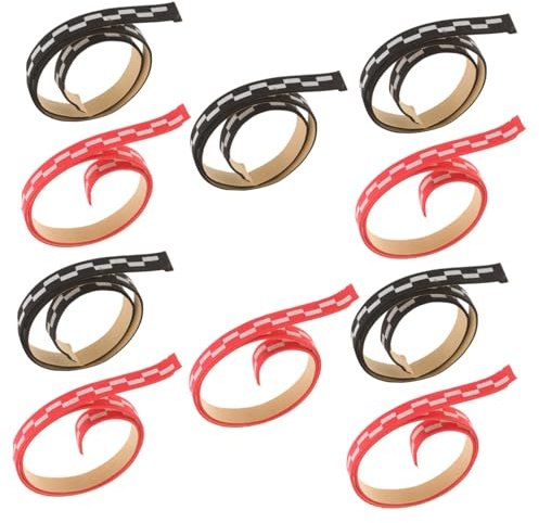 iplusmile 10 pièces Bande de Protection pour Raquette de Tennis de Table Ruban Anti-Collision Rouge et Noir Protection Compacte et Portable pour Bords de Raquettes Accessoires Tennis de