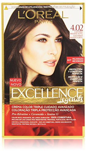 L'Oreal Paris Excellence Coloración Crème Triple Protección, Tono: 4.02