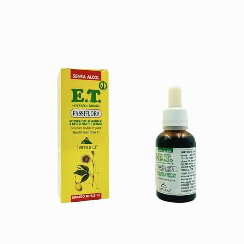 Lemuria - PASSIFLORA Estratto Totale - Favorisce il rilassamento ed il sonno in caso di stress - Favorisce il benessere mentale - 30 ml