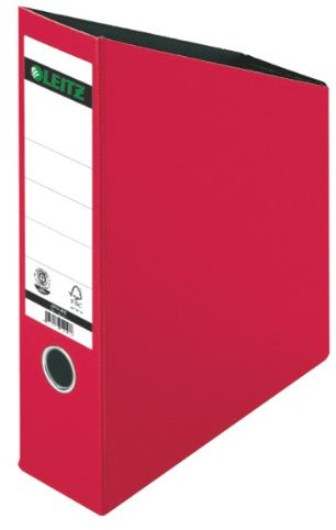 Leitz 242300 5er Sparpack Stehsammler, A4, Hartpappe (5, rot)