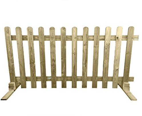 Ruby Portable Freestanding Treated Wooden 6ft Picket Fence Panel 3ft High (2)