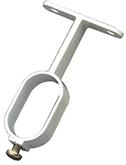 Amig - Pack de 2 Soportes Laterales Mod.8 de Aluminio Acabado en Blanco para Colocar Barras o Tubos en Interiores de Armarios - Seguros y de Fácil Montaje - Incluye Tornillos - 30 x 15 x 66 mm