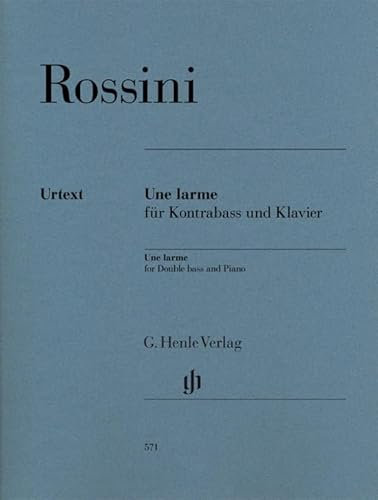 Une larme für Kontrabass und Klavier: Besetzung: Kontrabass und Klavier (G. Henle Urtext-Ausgabe)