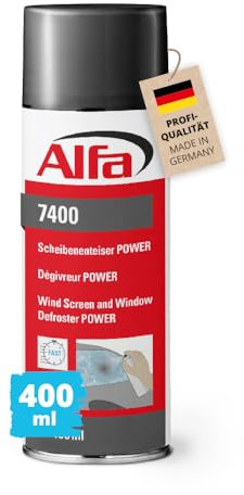Alfa 1x Scheibenenteiser 400 ml Profi-Qualität Entfroster Scheibenentfroster Autoscheiben Türschloss Türdichtung Enteiserspray Eisfrei Spray schnelle Enteisung bis -20°C Winter