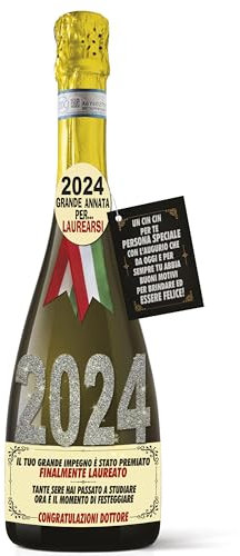 Bottiglia di Prosecco D.O.C. Millesimato per la Laurea di un amico