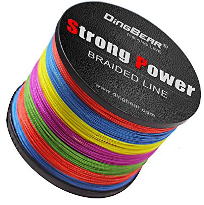 Dingbear 109Yd/100m 135LB/0.60mm Multicolor Braided Fishing Lines 12 Strands Super Strong PE Fishing Wire for Saltwater & Freshwater Fishing