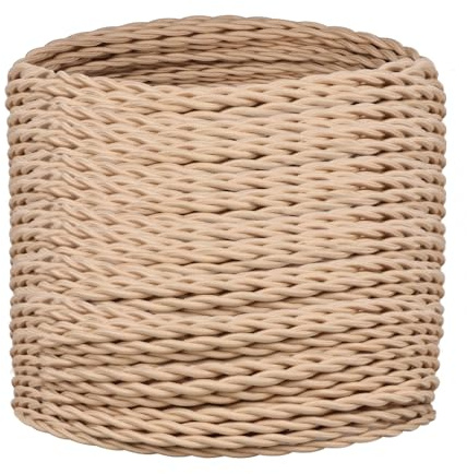 Helunsi 3 Core Vintage Braided Flex Cable - 10 Meters / 32.8FT Beige for DIY Lamps Industrial Pendant Lights & Appliances