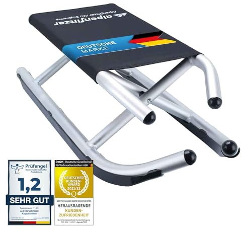 Alpenflitzer® Alu-Schlitten Klappbarer Premium Schlitten Rennrodel Klappbar aus Aluminium Schlitten für Groß & klein (Modell 2025/26)