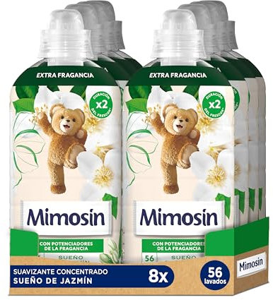 Mimosín Suavizante Concentrado Sueño de Jazmín, 8 x 56 lavados​