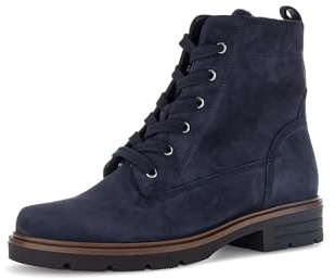 Gabor Botines con cordones para mujer, con cordones, plantilla intercambiable, mejor ajuste, Azul 16, 38 EU