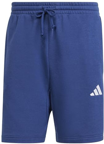 adidas Herren Essential Three Stripes French Terry Short, Dark Blue/White, XXL