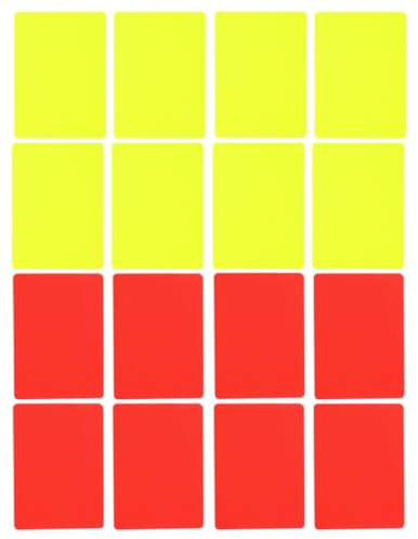 Happyyami 16stücke Fußball Schiedsrichter Mit Roten Und Gelben Karten Tragbares PVC Zubehör Für Sport Inklusive Gelbe Karte Und Rote Karte Für Schiedsrichter