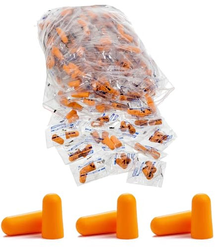 30 Pairs Noise Cancelling Ear Plugs,Orange Soft Foam Ear Plug,Adult Kids Noise Cancelling and for Sleeping, Snoring, Work, Studying, Loud Noise Sound Reduction Reusable Earplugs
