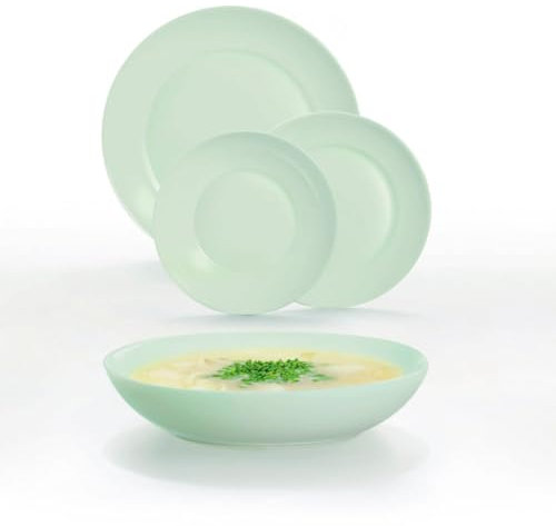 Luminarc Apy Paradise Verde Vajilla Opal Apto Microondas Apto Frigorífico Apilable