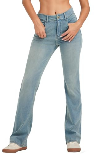 LaiEr Women's High Stretch Yoga Jeans,Whisker Effect Skinny and Hip Lifting Zipper Pocket Fitness,Soft and Comfortable Micro Bootcut Pants Suitable for Sports and Fitness.Fashion and Casual Match.