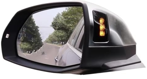Bil Ytterspegel 2 St Mattkromade Backspegelkåpor För Passat B8 För Variant 2018 2019 2020 2021 Borstade Kåpor 2015 2016 2017 Sidospegelskydd(With blind spot hole)