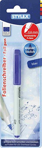 STYLEX 32795 Folienschreiber, wasserlöslich, blau