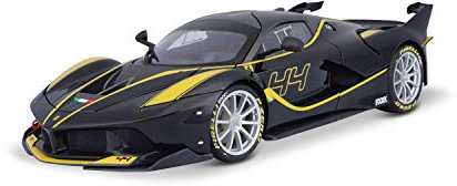 Bburago 15616907BK Ferrari FXX K Modellauto im Maßstab 1:18, Schwarz
