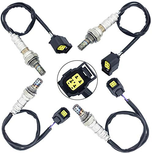 higherbro 4PCS Oxygen Sensor 1 & 2 for 2007 2008 2009 Jeep Wrangler 3.8L Upstream + Downstream