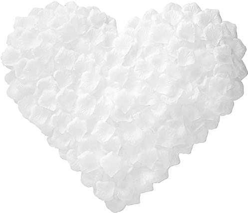 2 000 st snövita rosblad i silke mors dag bröllopskonfetti jubileum bordsdekorationer dop blommor utspridda