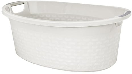 Branq Cesto Cotton ovale per biancheria 60l (Bianco)