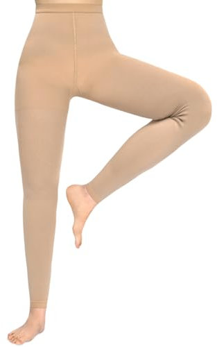 Evolyline Medizinische kompressionsstrümpfe damen & Herren Lang 20-30 mmHg, Klasse II Abgestufte Kompressionsstrumpfhose Stützstrümpfe, Zehenfreie Kompressionshose für Krampfadern Ödeme