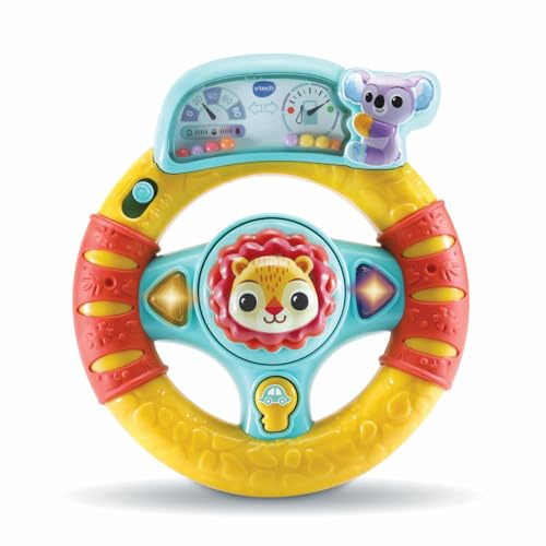 VTech Baby Volante delle Scoperte, Gioco Interattivo Bambino con Frecce Luminose e Pulsante Accensione dell'Auto, più di 45 Canzoni e Suoni, Portatile, Lingua Italiana, Batterie Incluse, 6-36 Mesi
