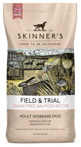 Skinners Field & Trial, Grain Free Salmon & Sweet Potato, Complete Adult Dry Dog Food, For Dogs with Intolerance to Grains, 2.5kg